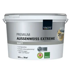 Fassadenfarbe Premium Aussenweiss Extreme matt 10 L ^ Vincent Sale