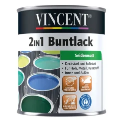 2in1 Buntlack Laubgrün seidenmatt 125 ml ^ Vincent Best