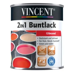 2in1 Buntlack Tiefschwarz glänzend 125 ml ^ Vincent Outlet