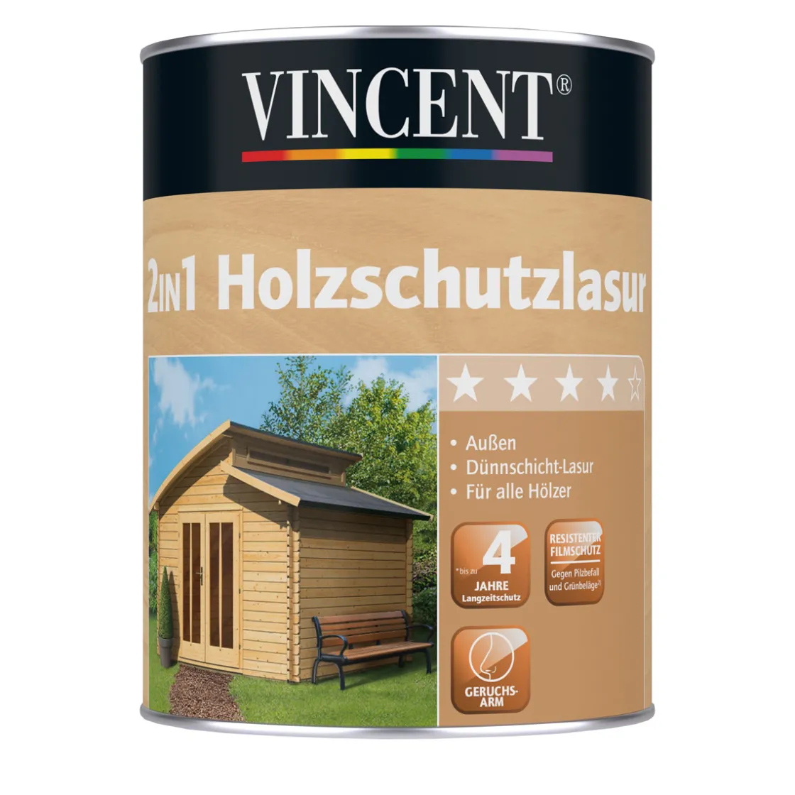 2in1 Holzschutzlasur Nussbaum L ^ Vincent Discount