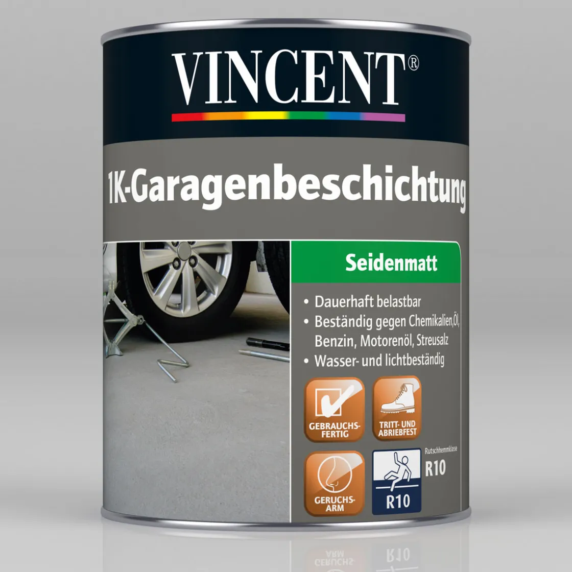 1K-Garagen-Beschichtung 2,5 L ^ Vincent Hot