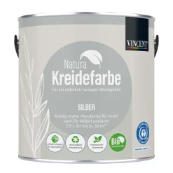 Natura Kreidefarbe Silber matt 2,5 L ^ Vincent Hot