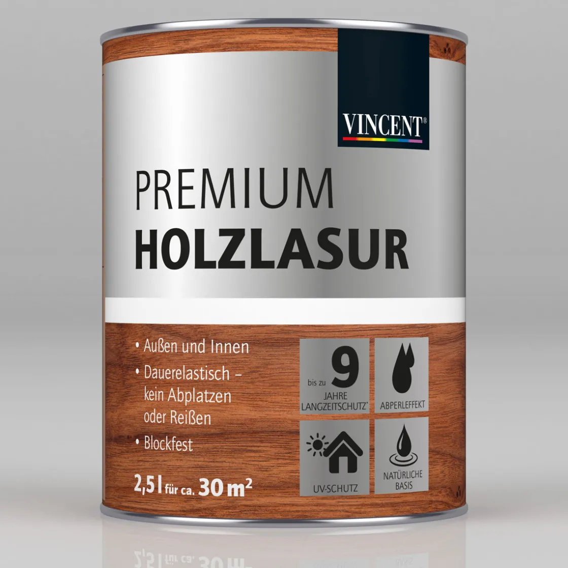 Premium Holzlasur Dunkelgrau L ^ Vincent Sale