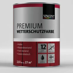 Premium Wetterschutzfarbe Schwedenrot L ^ Vincent