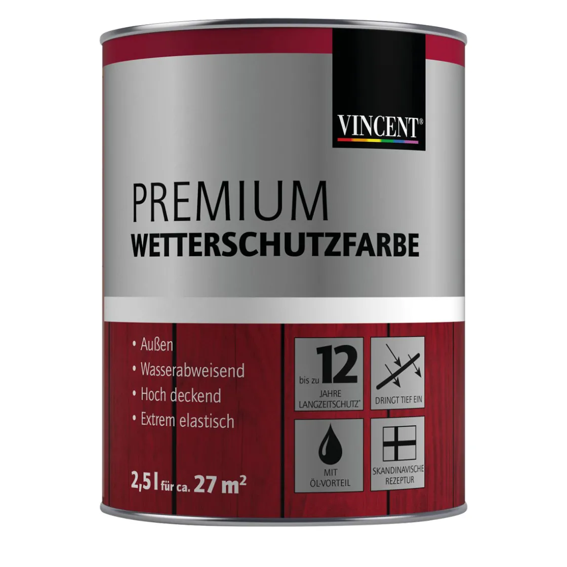 Premium Wetterschutzfarbe Reinweiß L ^ Vincent