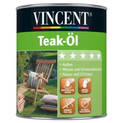 Teak-Öl farblos 750 ml ^ Vincent