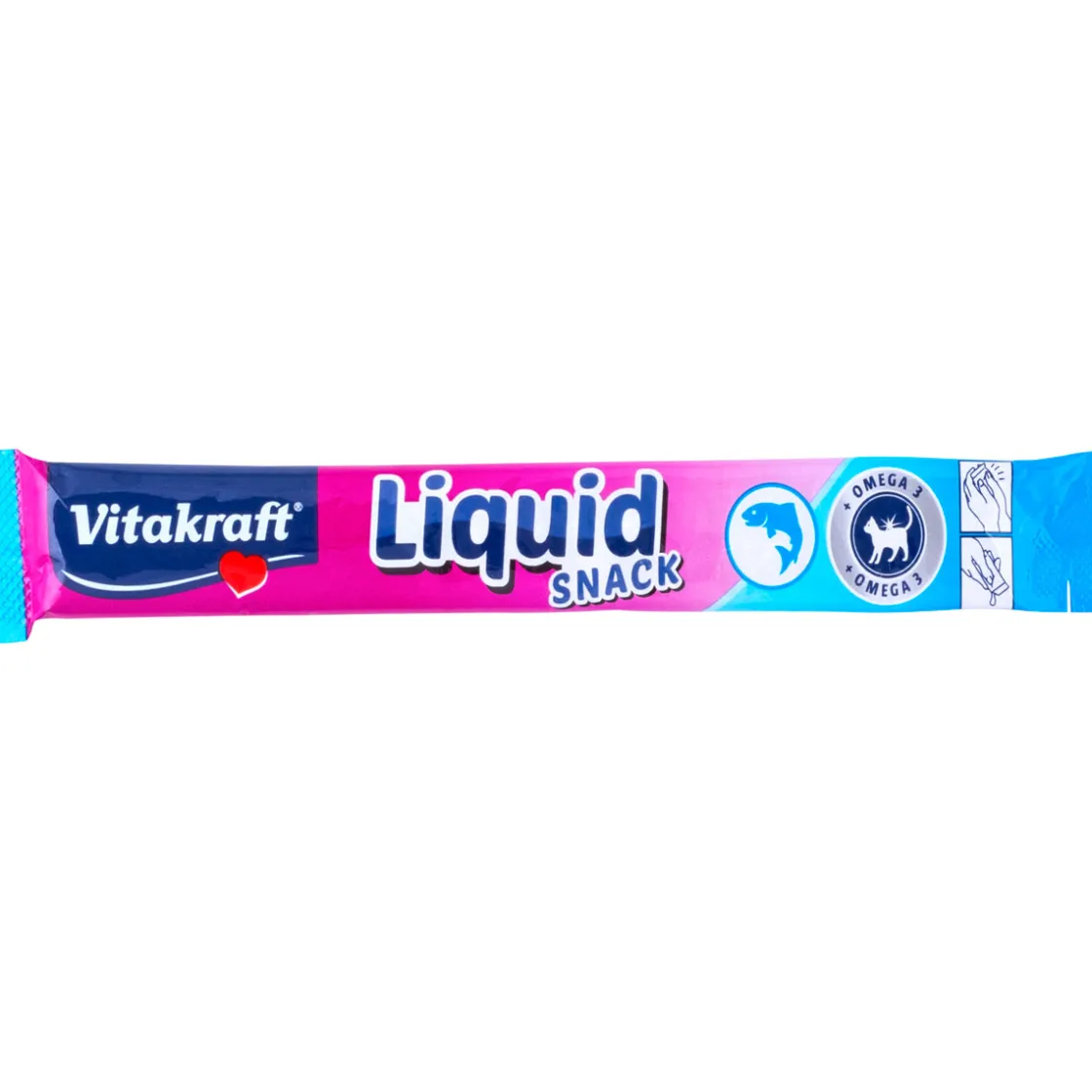 Katzensnack Liquid SNACK Lachs und Omega 3 6 x 15 g ^ Vitakraft Best