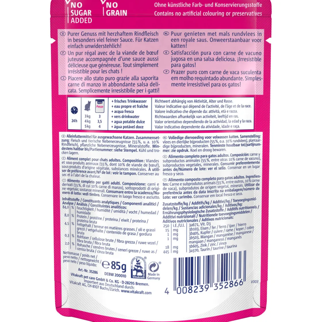 Poesie Delice Sauce Pouch Rind 85 g ^ Vitakraft Discount