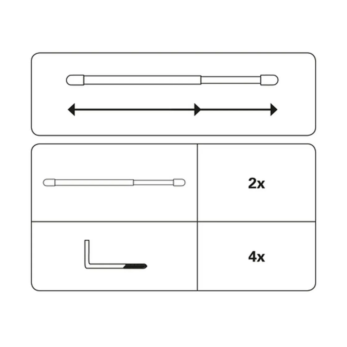 Vitragestange extra braun 60 cm ^ Gardinia Sale
