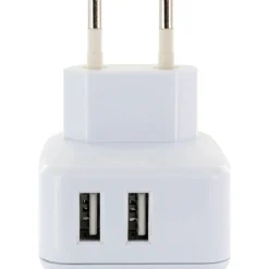 230 V Ladeadapter 2xUSB 2,4 A weiss ^ Schwaiger Hot