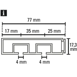 Vorhangschiene GE 2 180 cm weiß ^ Gardinia Hot