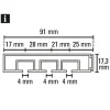 Vorhangschiene GE 3 180cm weiß ^ Gardinia Discount