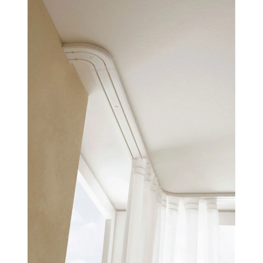 Vorhangschiene GE 2 250cm weiß ^ Gardinia Online