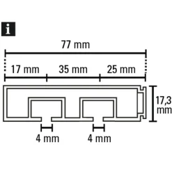 Vorhangschiene GE 2 210cm weiß ^ Gardinia Online