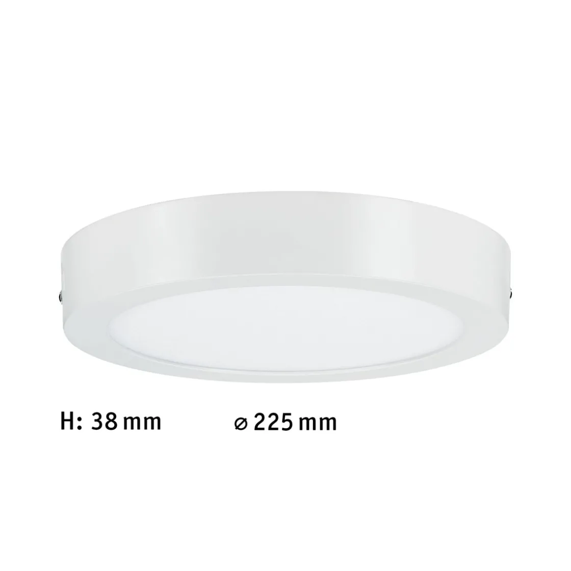 WallCeiling Lunar 17W LED 220mm weißmatt 230 V Alu ^ Paulmann