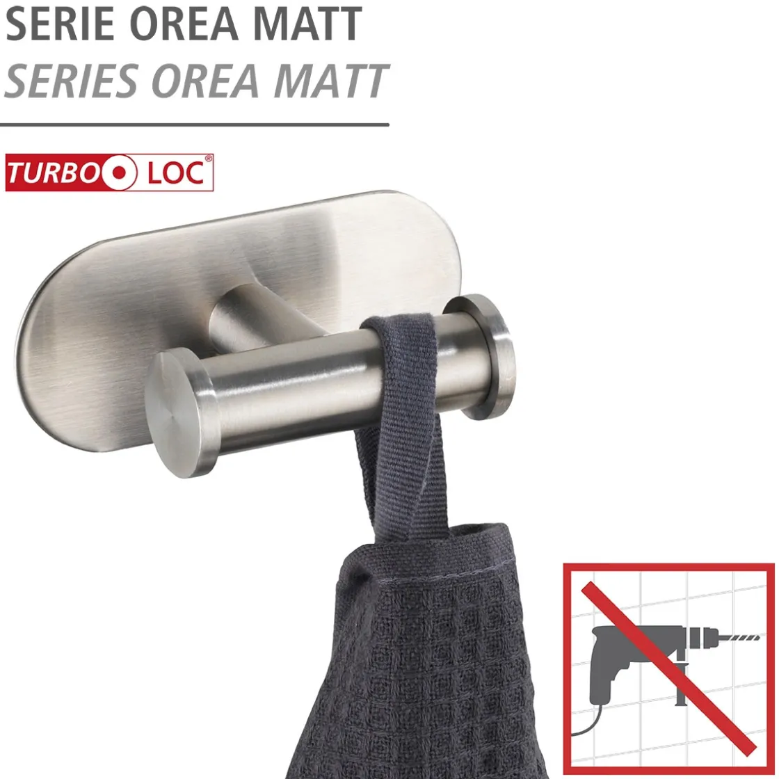 Wandhaken Duo Orea Matt Turbo-LockEdelstahl ^ Wenko Outlet