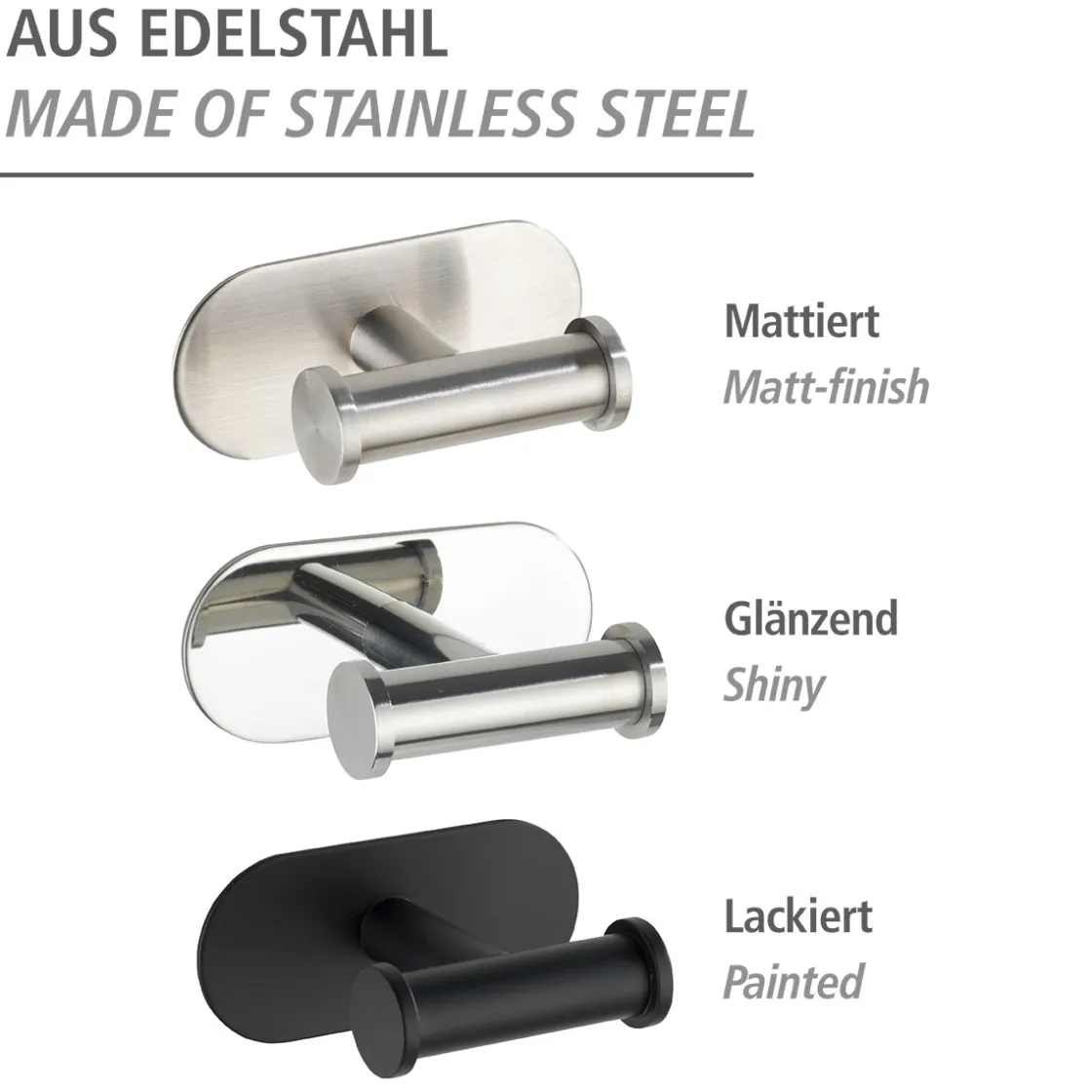 Wandhaken Duo Orea Matt Turbo-LockEdelstahl ^ Wenko Outlet