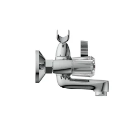 Wannenarmatur Savino chrom Zweigriff1/2" BR-Anschluss inkl.Handbrausehalter ^ Schütte Clearance