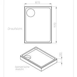 Wannentraeger zu Duschwanne 120x90cm ^ Ottofond Outlet