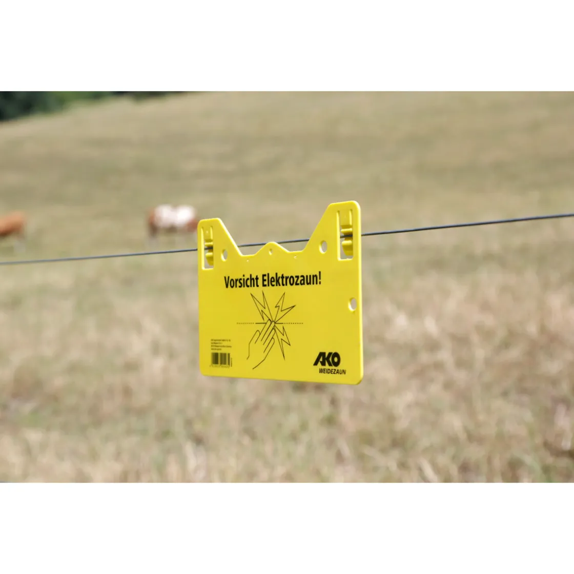 Warnschild beschriftet 26 x 15 cm gelb ^ Hot