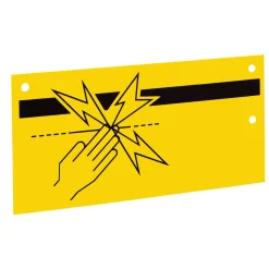 Warnschild für Elektrozaun 10 x 20 cm gelb ^ Sale