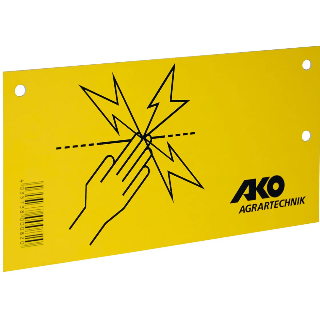 Warnschild für Elektrozaun 10 x 20 cm gelb ^ Sale