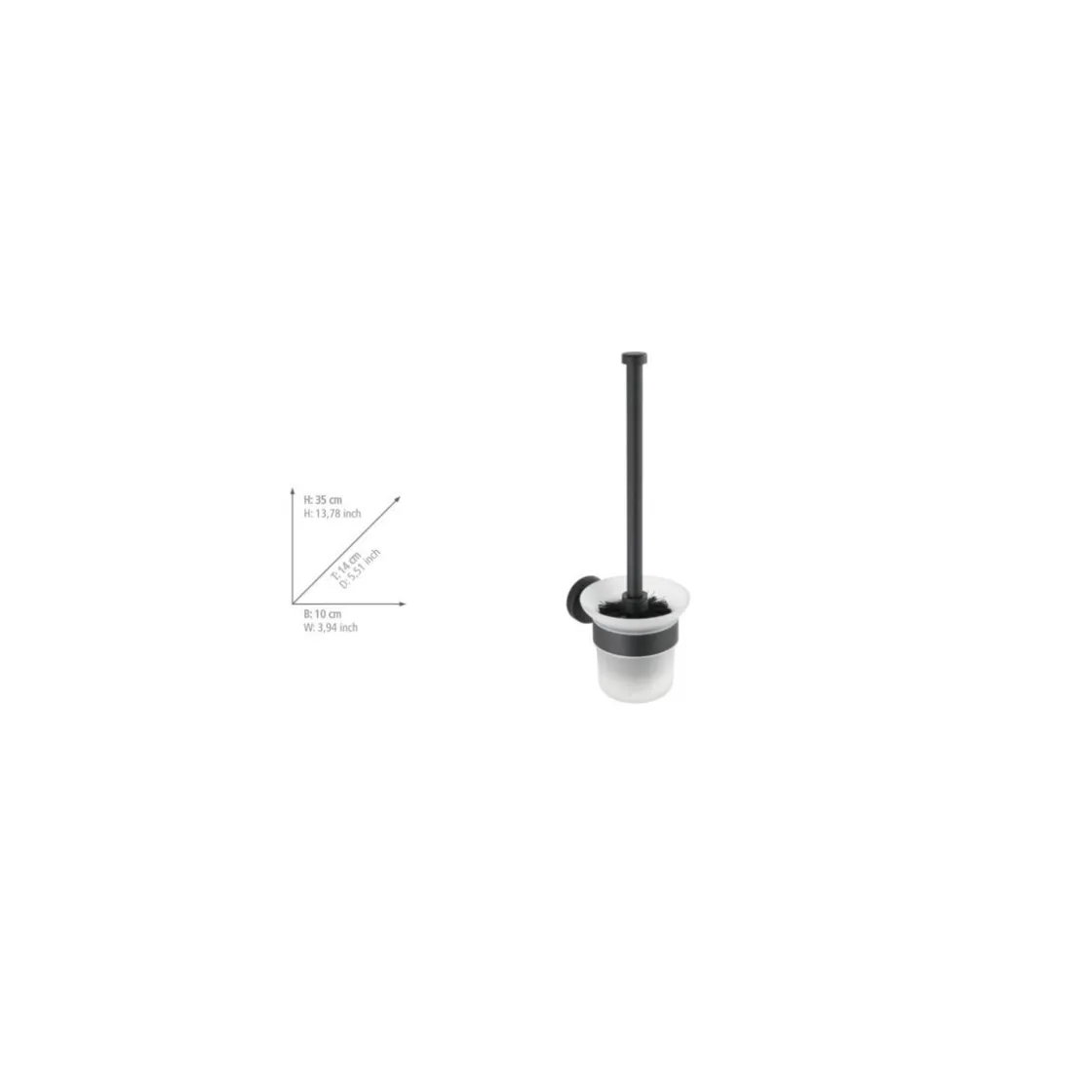 WC-Garnitur, Bosio Black, Edelstahlmatt ^ Wenko Outlet