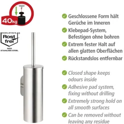 WC-Garnitur Orea Matt geschlossenTurbo-Lock Edelstahl ^ Wenko Outlet