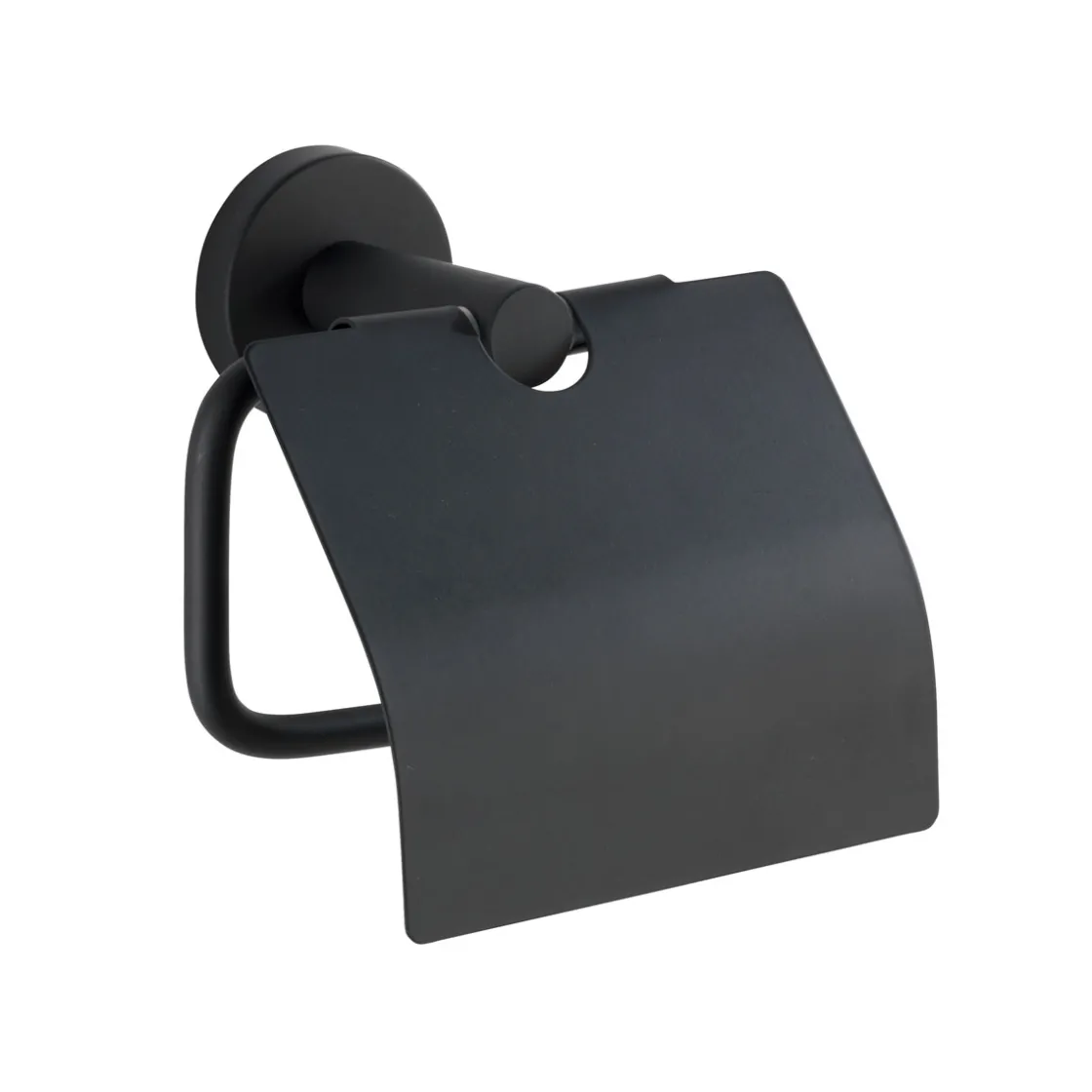 WC-Papierhalter m Deckel Bosio Black ^ Wenko New