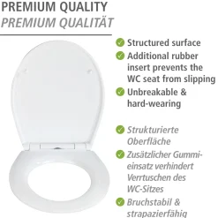 WC-Sitz Softness, Re lief Oberflaeche ^ Wenko Outlet