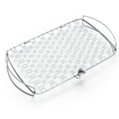 Fisch- und Gemüsehalter groß Edelstahl für Gasgrill ab Q300 ^ Weber
