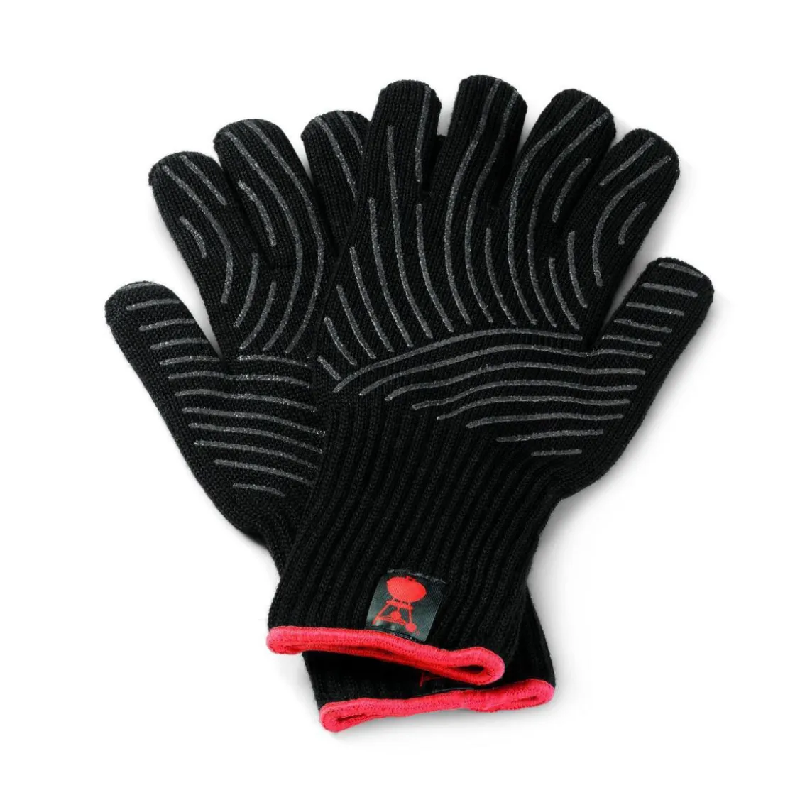 Grillhandschuh Größe S/M Set aus Kevlar schwarz lang mit Silikonnoppen ^ Weber Clearance