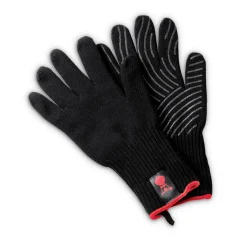Grillhandschuh Größe S/M Set aus Kevlar schwarz lang mit Silikonnoppen ^ Weber Clearance