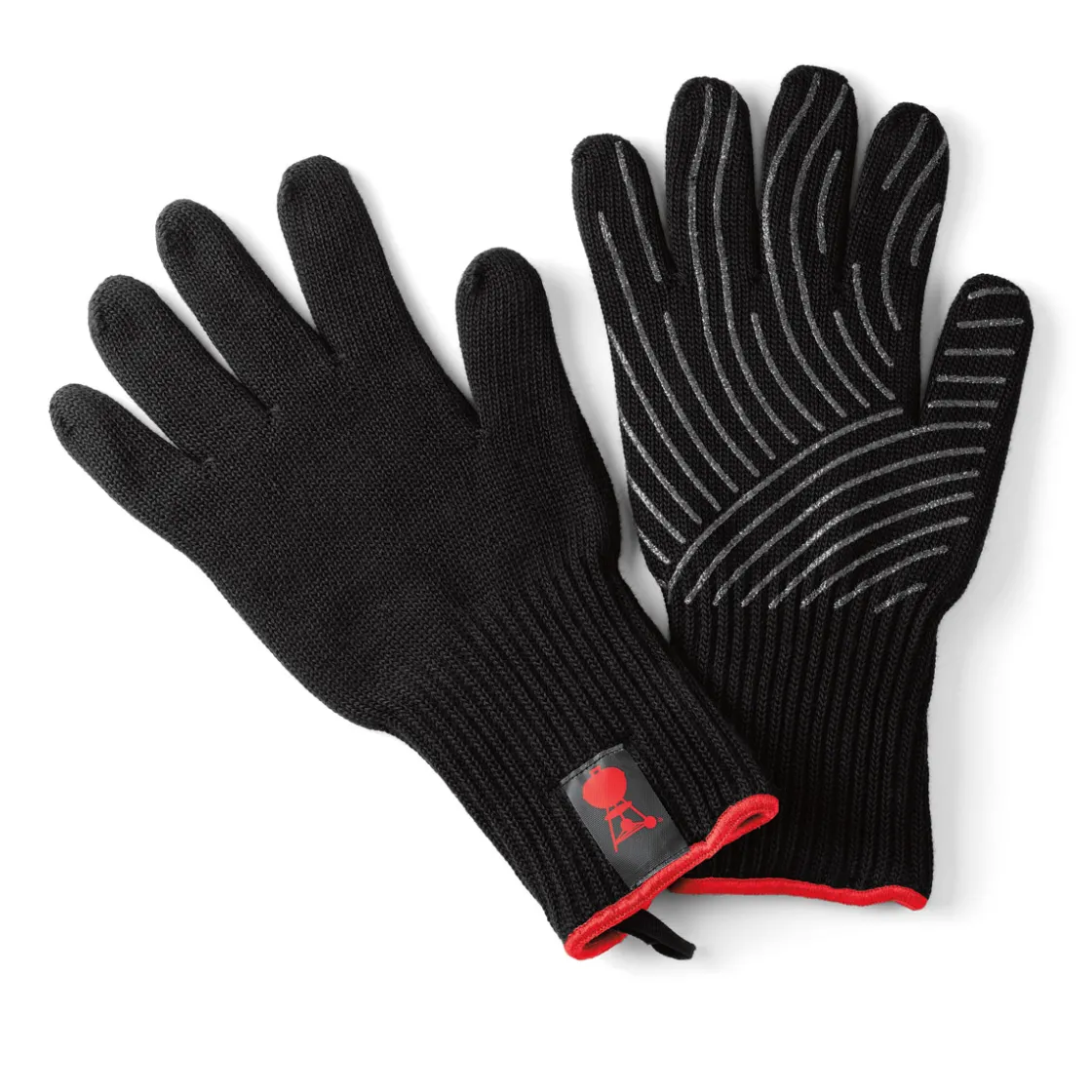 Grillhandschuh Größe S/M Set aus Kevlar schwarz lang mit Silikonnoppen ^ Weber Clearance