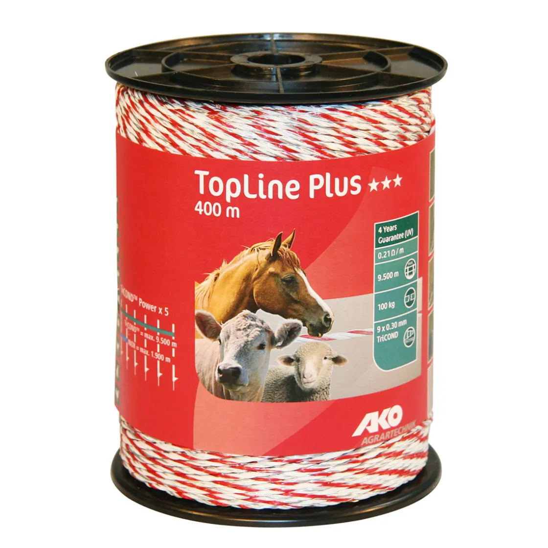 Weidezaunlitze TopLine Plus 400 m 400 Stück ^ New
