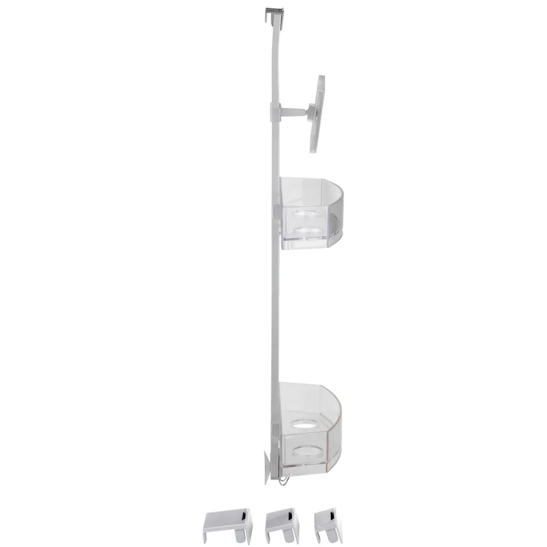 Duschcaddy Premium mit 2 Ablagen und Edelstahl-Haken ^ Wenko New