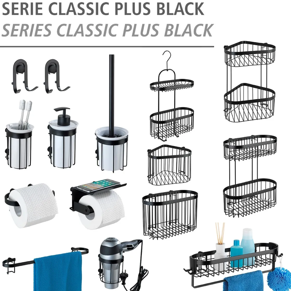 Eckablage Classic Plus schwarz ^ Wenko Best