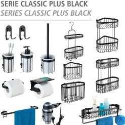 Haartrocknerhalter Classic Plus Black ^ Wenko Sale