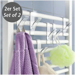 Haken für Handtuchheizkörper transparent 2er Set ^ Wenko Clearance