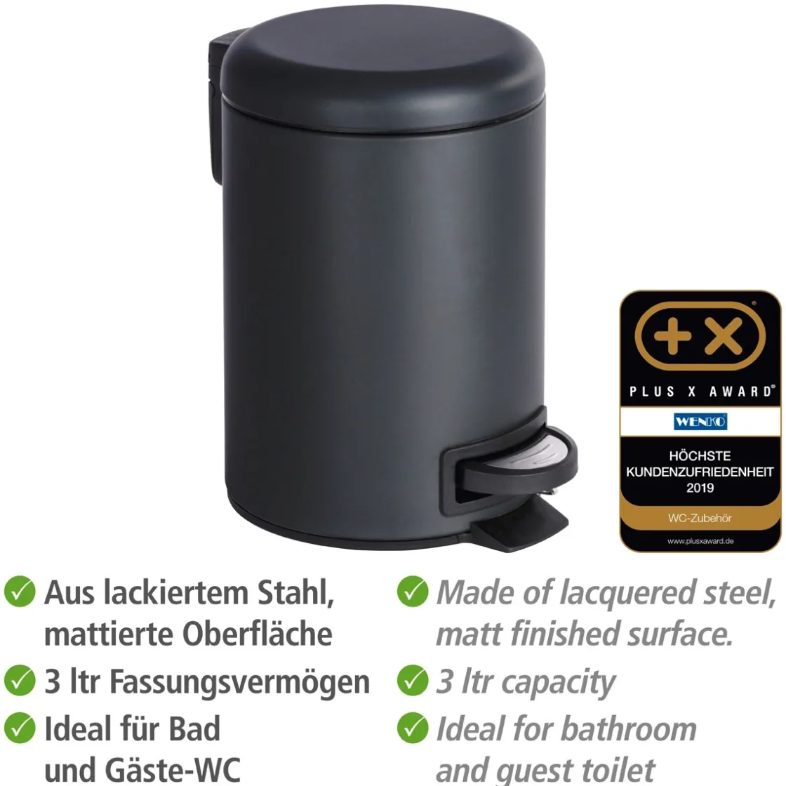 Kosmetik Treteimer Leman 3 L ^ Wenko Sale