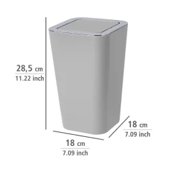 Schwingdeckeleimer Candy grau 6 L ^ Wenko
