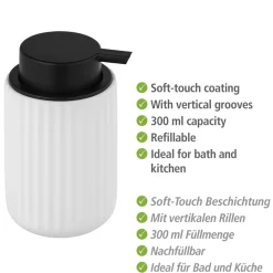 Seifenspender Belluno weiß Keramik Pumpspender ^ Wenko Outlet