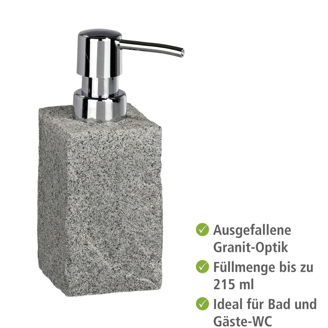 Seifenspender Granit ca 215 ml ^ Wenko Outlet