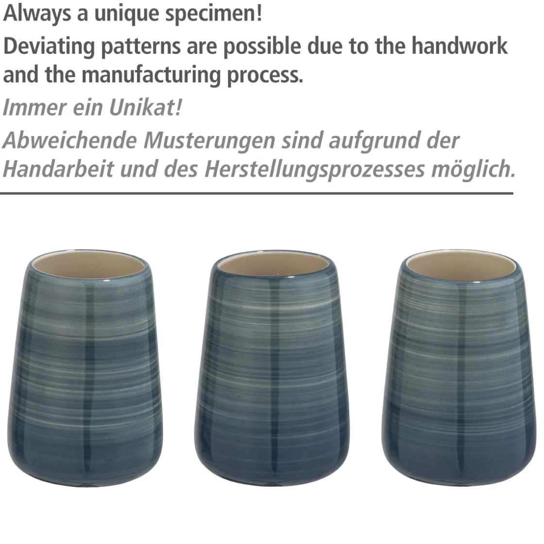Seifenspender Pottery petrol 360 ml ^ Wenko Discount