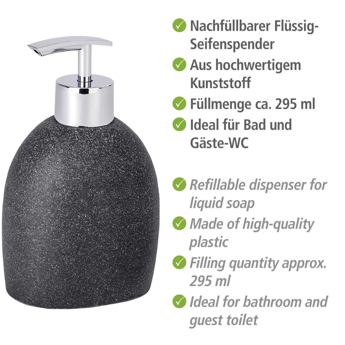 Seifenspender Puro anthrazit ca 295 ml ^ Wenko Clearance