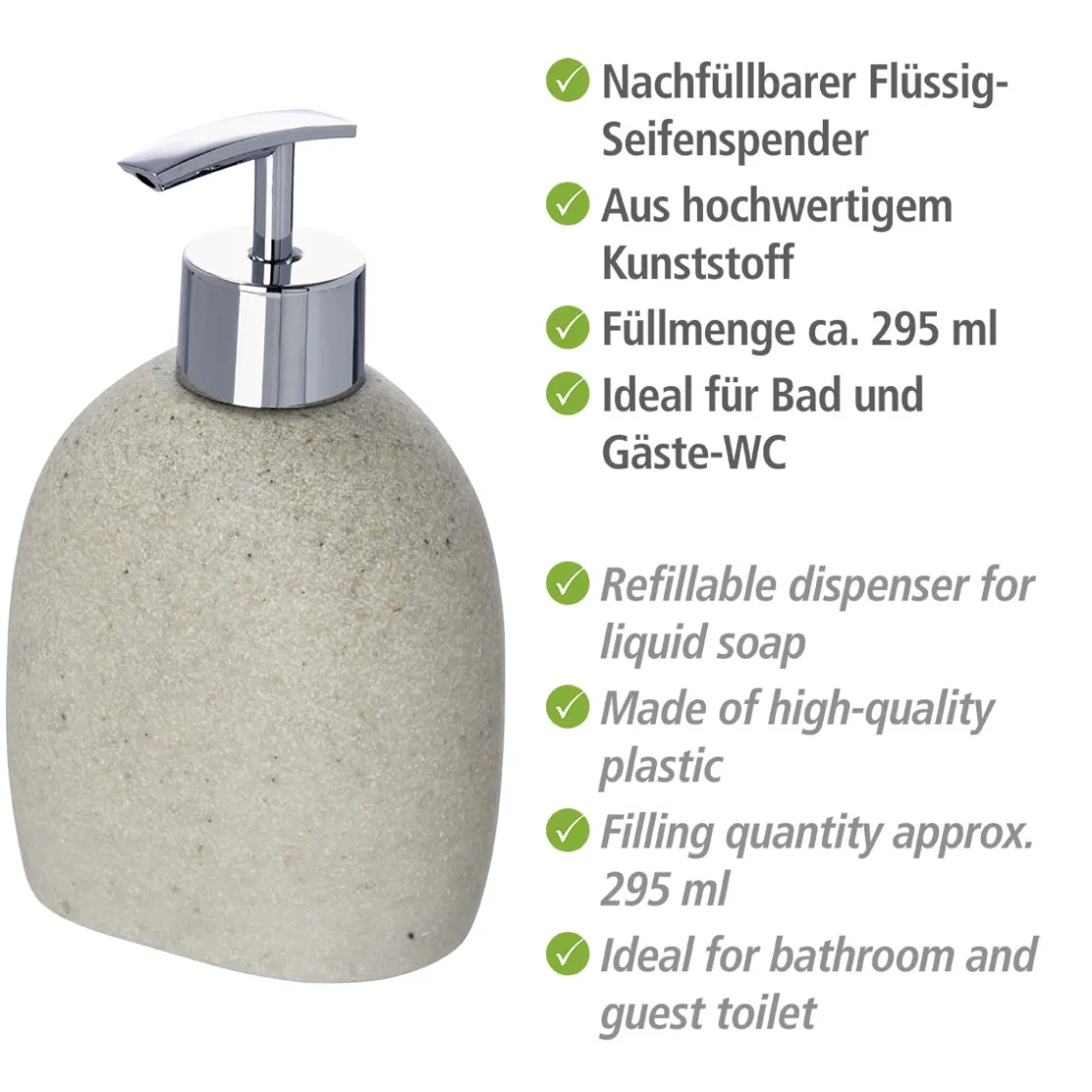 Seifenspender Puro natur ca 295 ml ^ Wenko Outlet