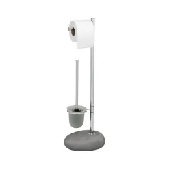 Stand WC-Garnitur Pebble Stone grau ^ Wenko Discount