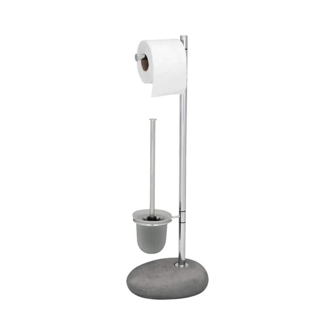 Stand WC-Garnitur Pebble Stone grau ^ Wenko Discount