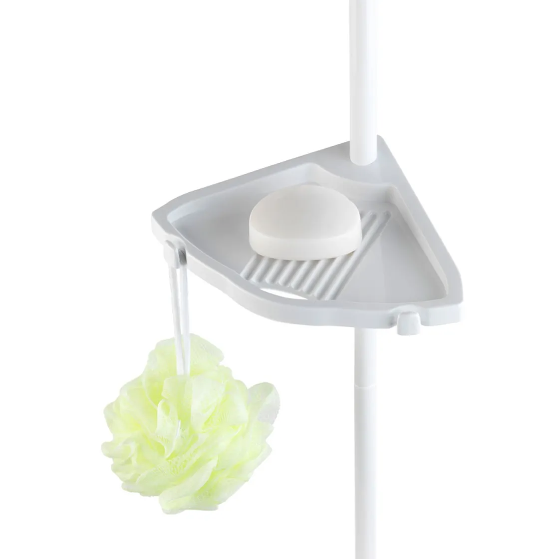 Teleskop Duschecke Easy weiß mit 4 Ablagen ^ Wenko Outlet