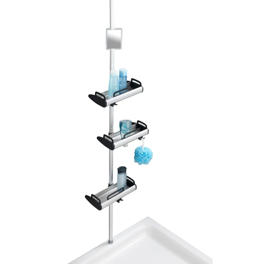 Teleskop Dusch-Regal Line mit 3 Ablagen ^ Wenko Discount